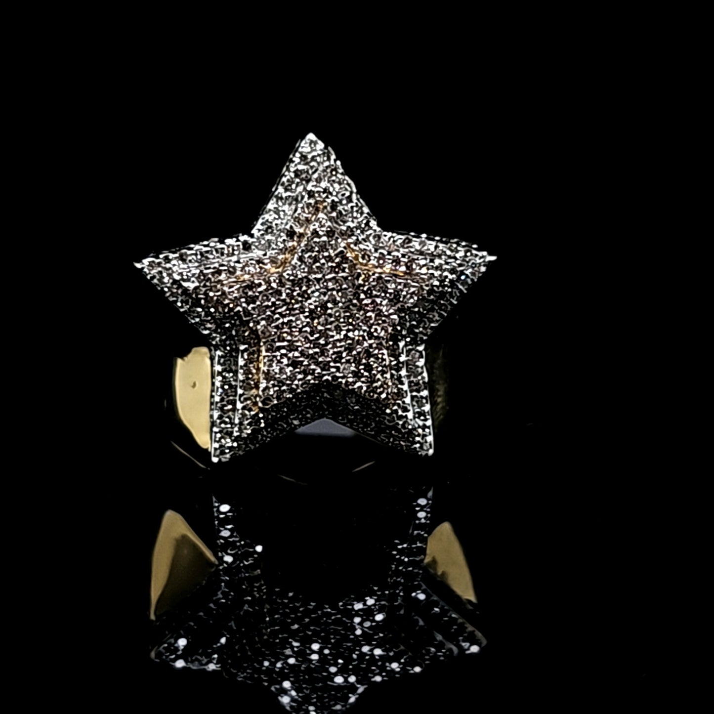 Mens Star Diamond Ring