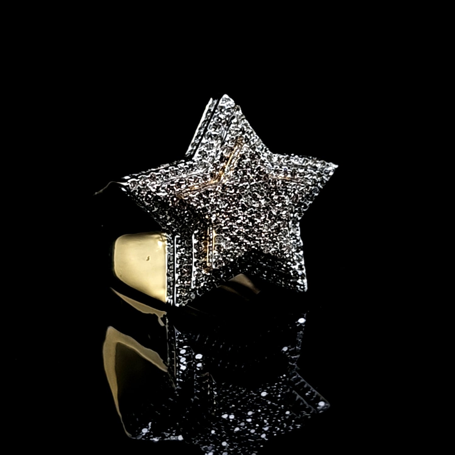 Mens Star Diamond Ring