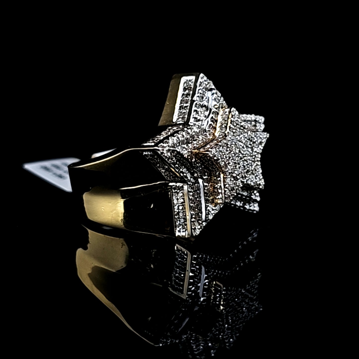 Mens Star Diamond Ring