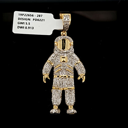 Astronaut Diamond Pendant