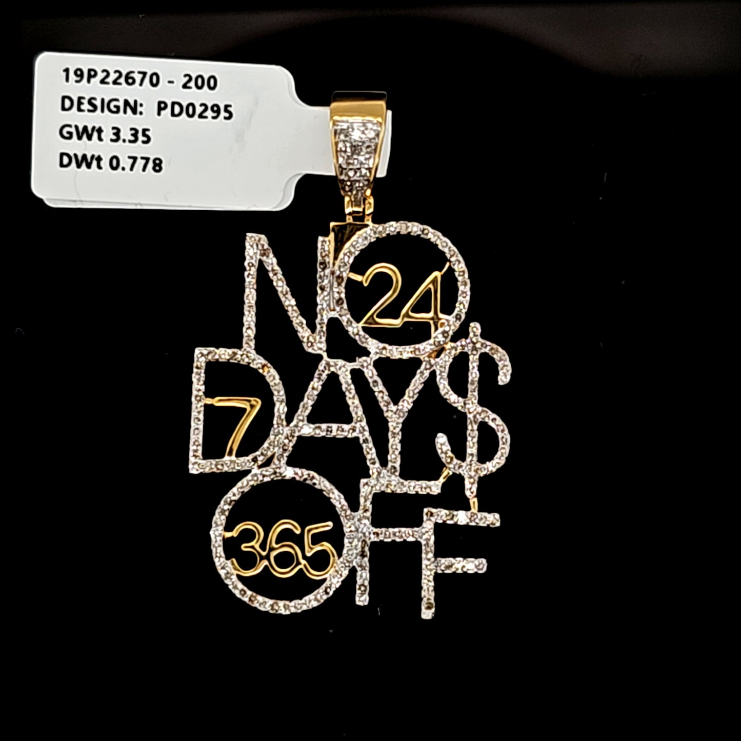 No Days Off Diamond Pendant