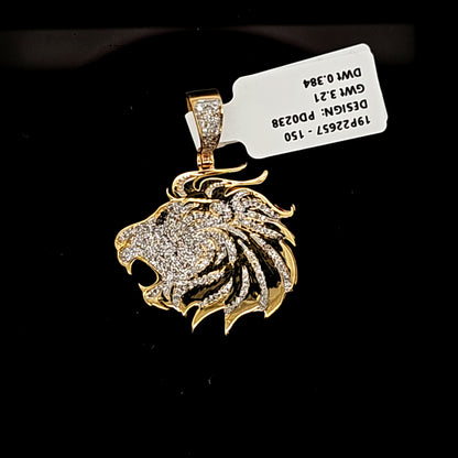 Lion Diamond Pendant