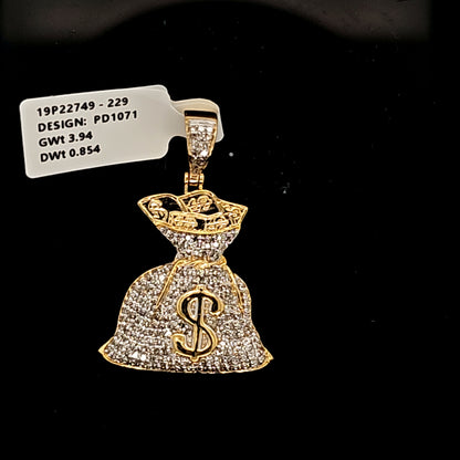 Money Bag Diamond Pendant