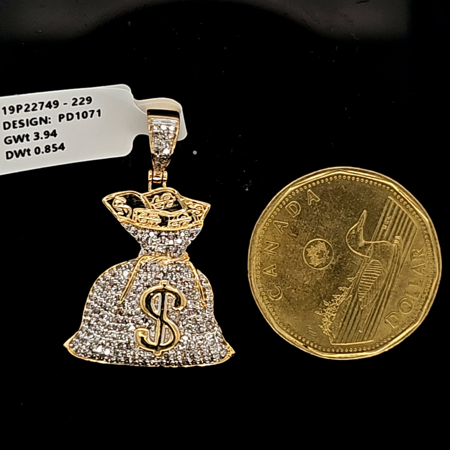 Money Bag Diamond Pendant