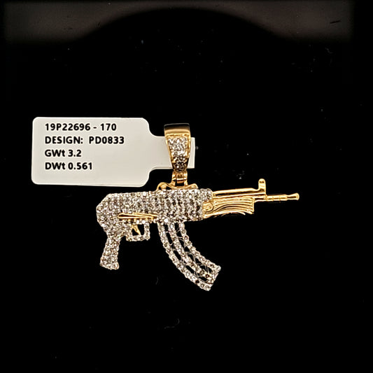 Machine Gun Diamond Pendant