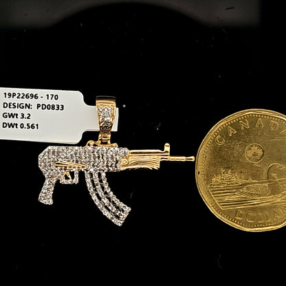 Machine Gun Diamond Pendant