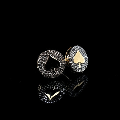 Ace Spades Diamond Earrings