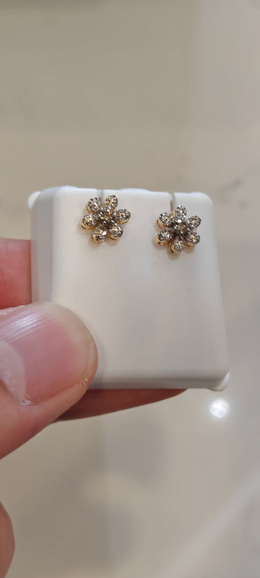 Diamond Flower Earrings
