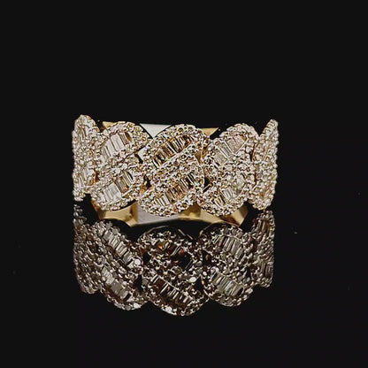 Miami Cuban Mens Diamond Ring