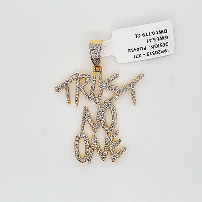 Trust No One Diamond Pendant