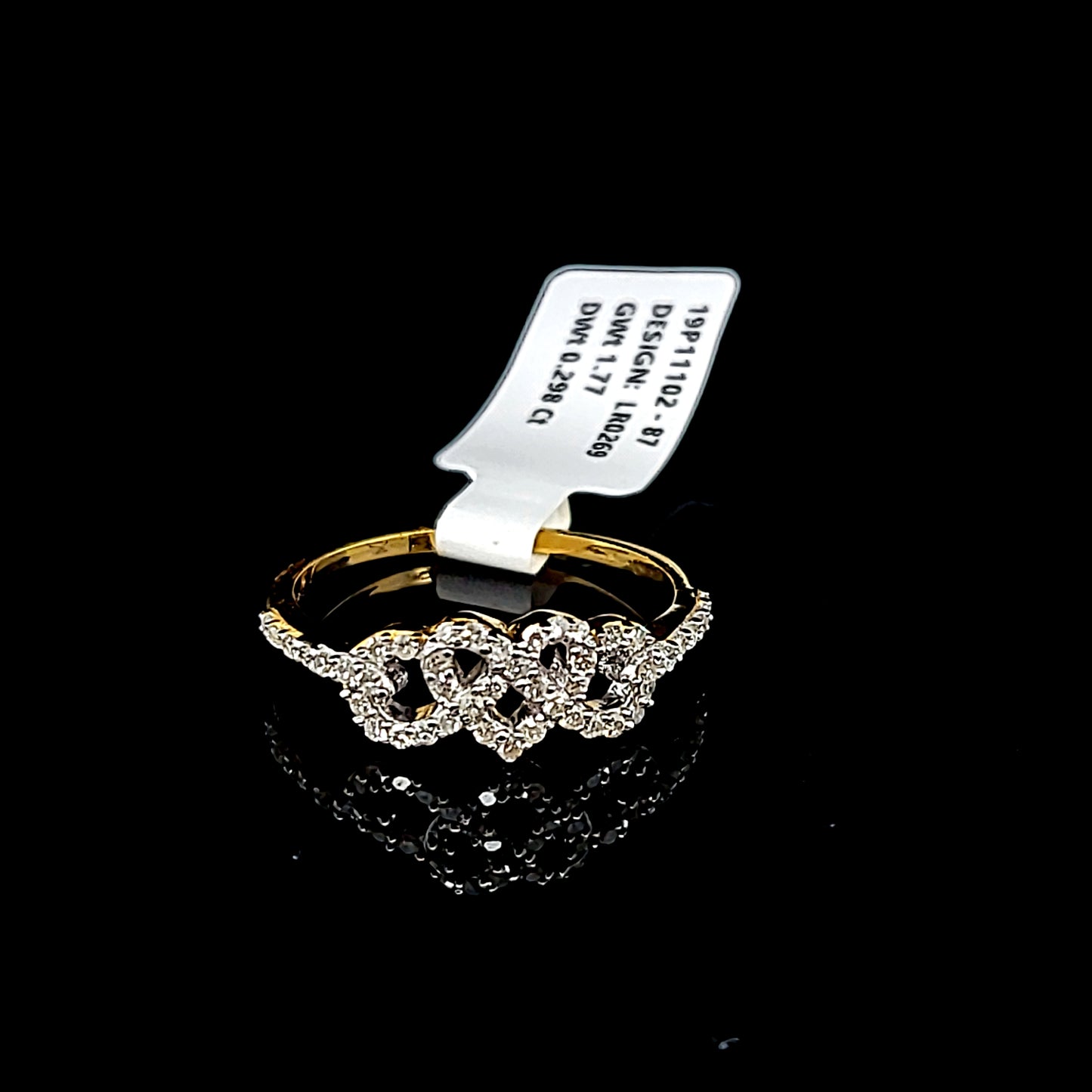 Infinity Heart Shape Ladies Diamond Ring