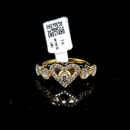 Heart Shape Ladies Diamond Ring