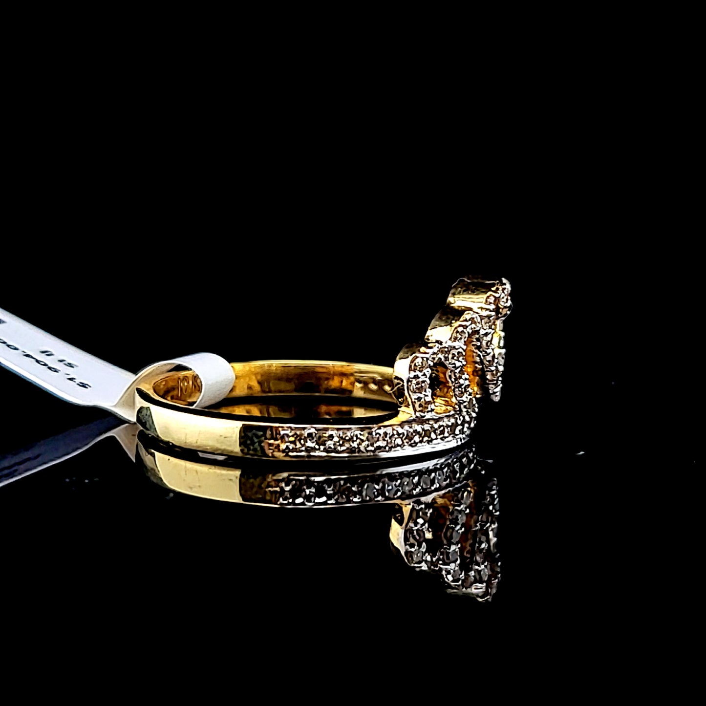 Heart Crown Shape Ladies Diamond Ring