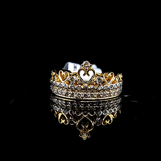 Crown Shape Ladies Diamond Ring