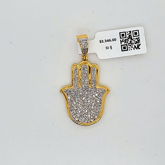 Hamza Hand Diamond Pendant