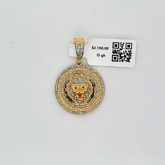 Lion Diamond Pendant