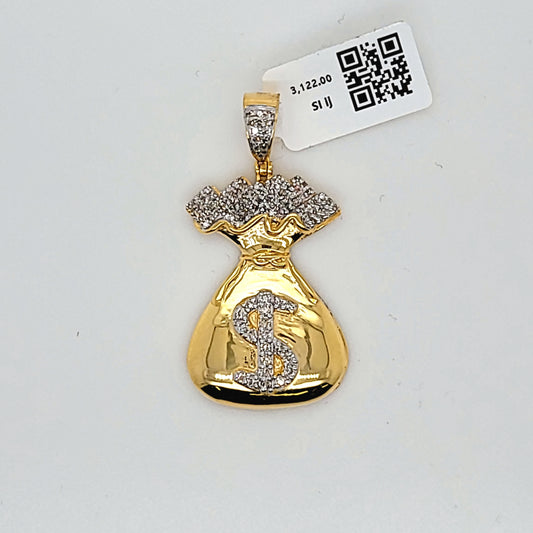 Money Bag Diamond Pendant