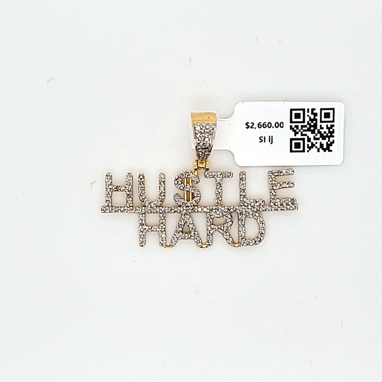 Hustle Hard Diamond Pendant