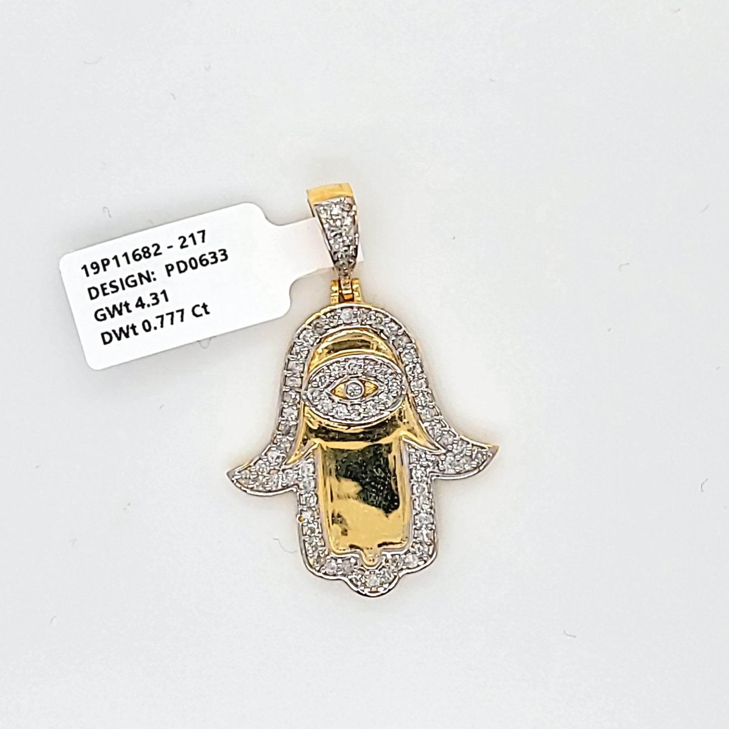 Hamza Hand Diamond Pendant