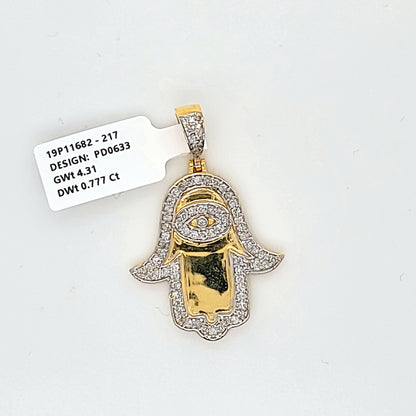 Hamza Hand Diamond Pendant