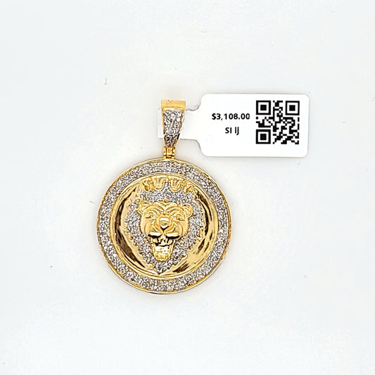 Lion Diamond Pendant