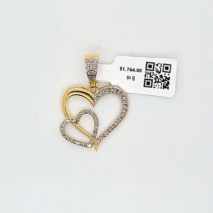 Double Heart Diamond Pendant