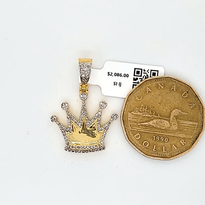 Crown Diamond Pendant