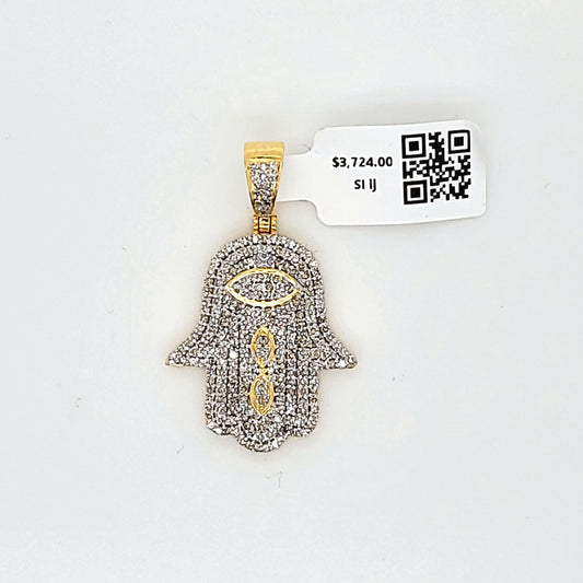 Hamza Hand Diamond Pendant