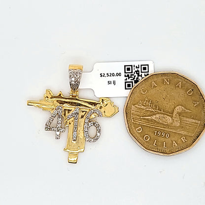 Machine Gun 416 Diamond Pendant