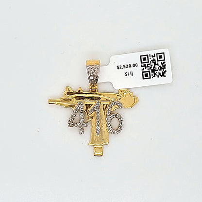 Machine Gun 416 Diamond Pendant