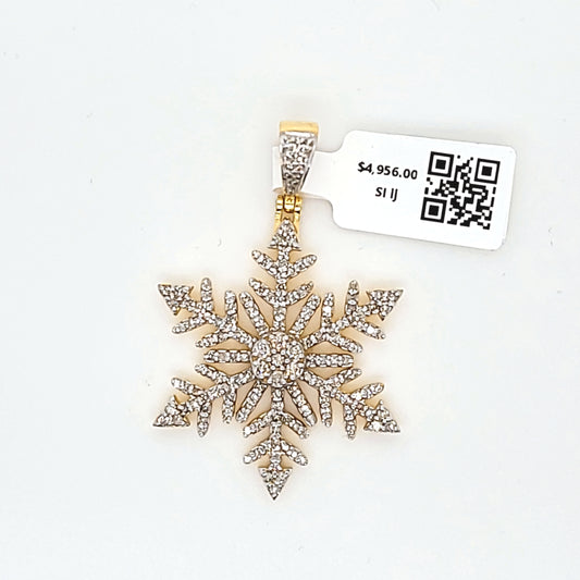 Snow Flake Diamond Pendant