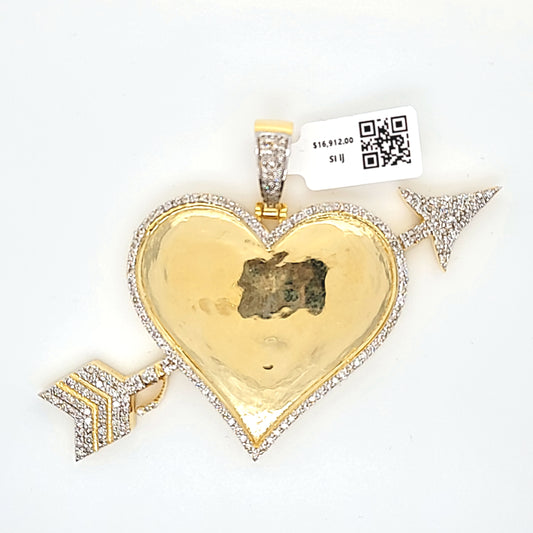 Memorial Arrow Heart - Picture Diamond Pendant