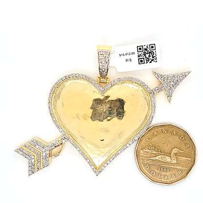 Memorial Arrow Heart - Picture Diamond Pendant