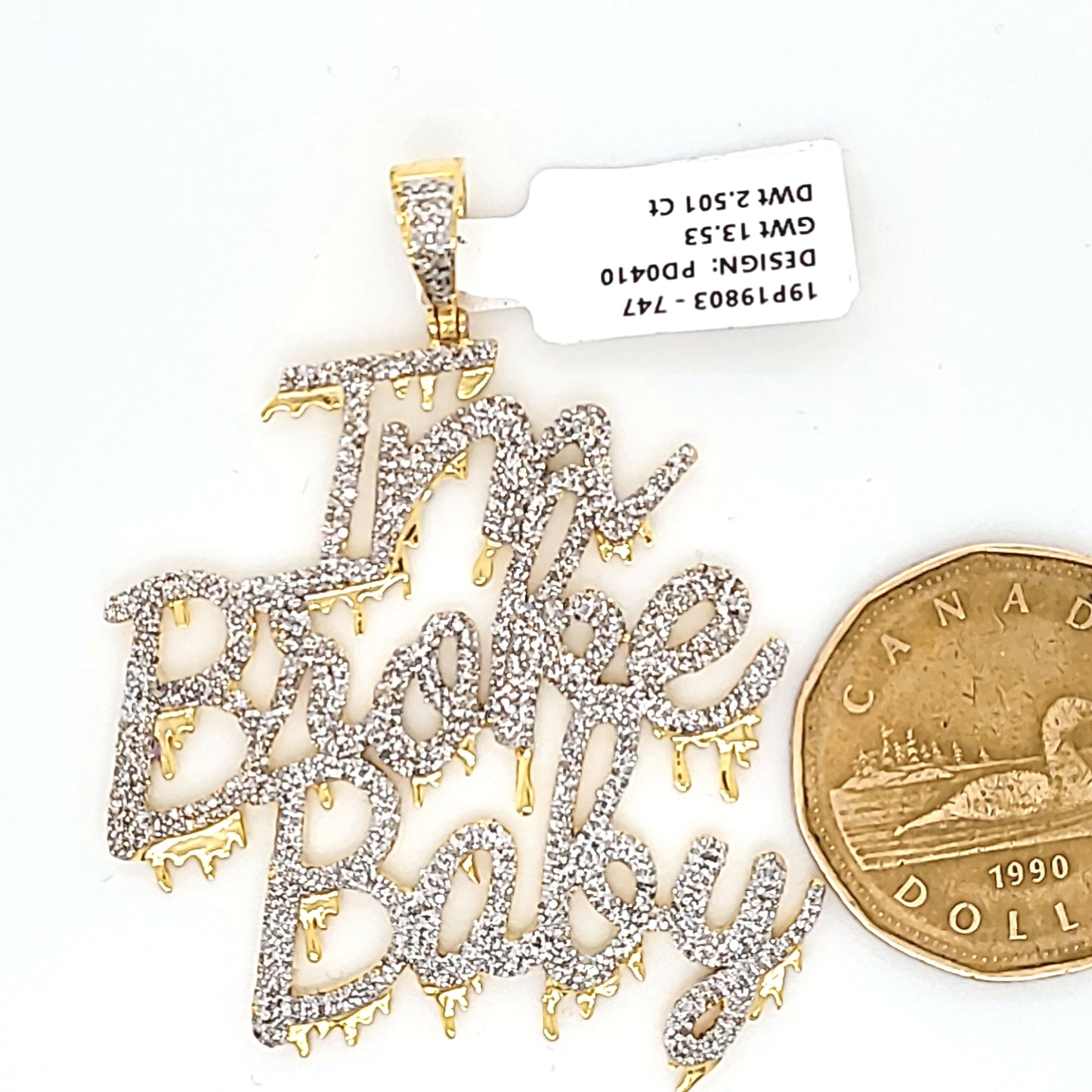 Im Broke Baby Diamond Pendant