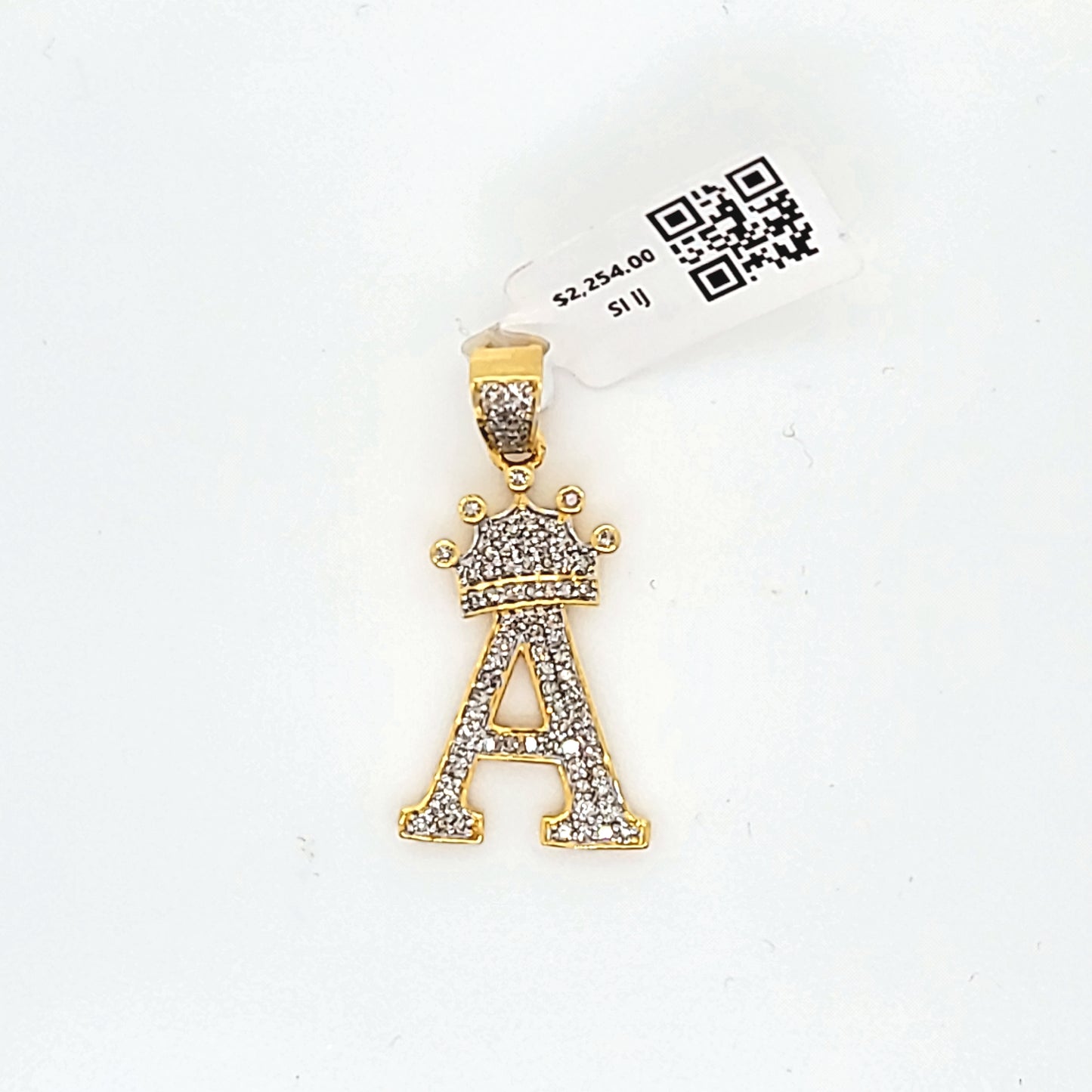 Letter A Diamond Pendant