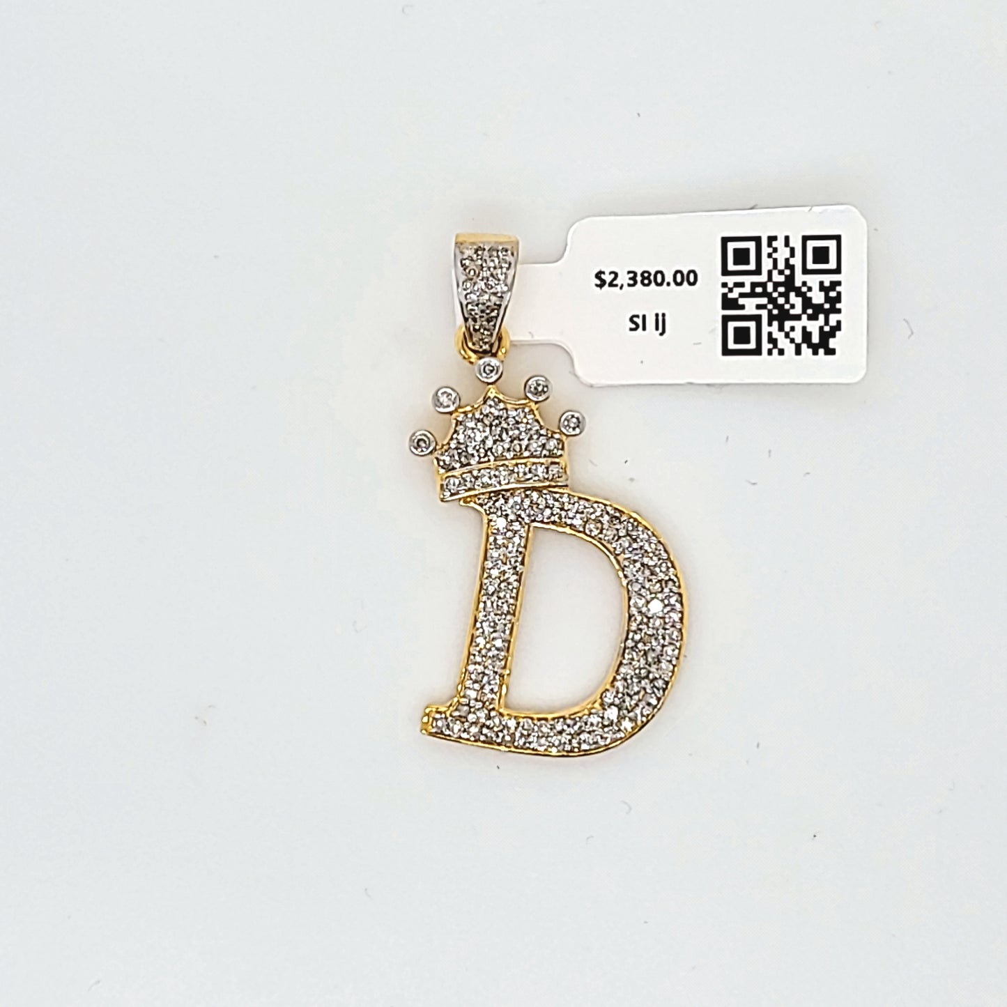 Letter D Diamond Pendant