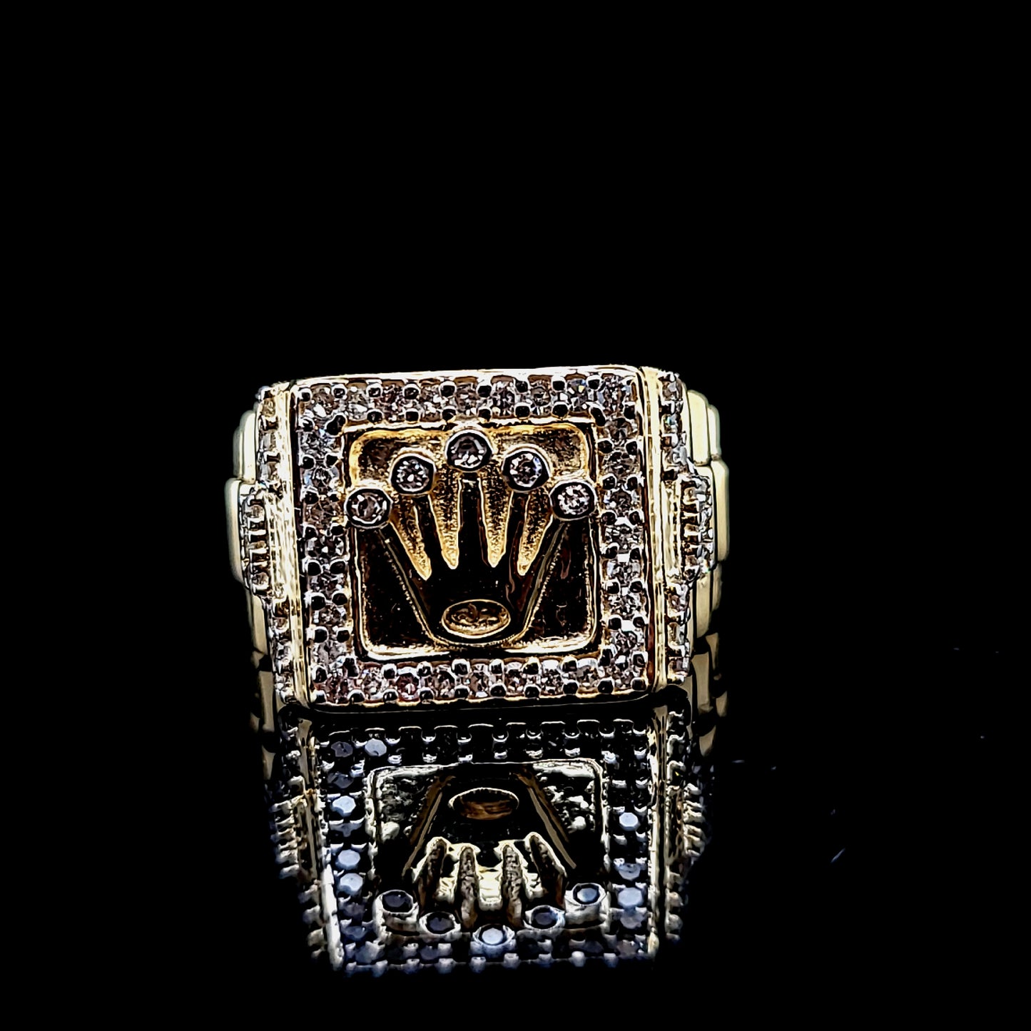 Crown Mens Diamond Ring