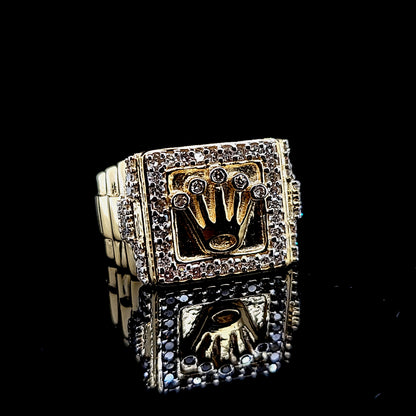 Crown Mens Diamond Ring