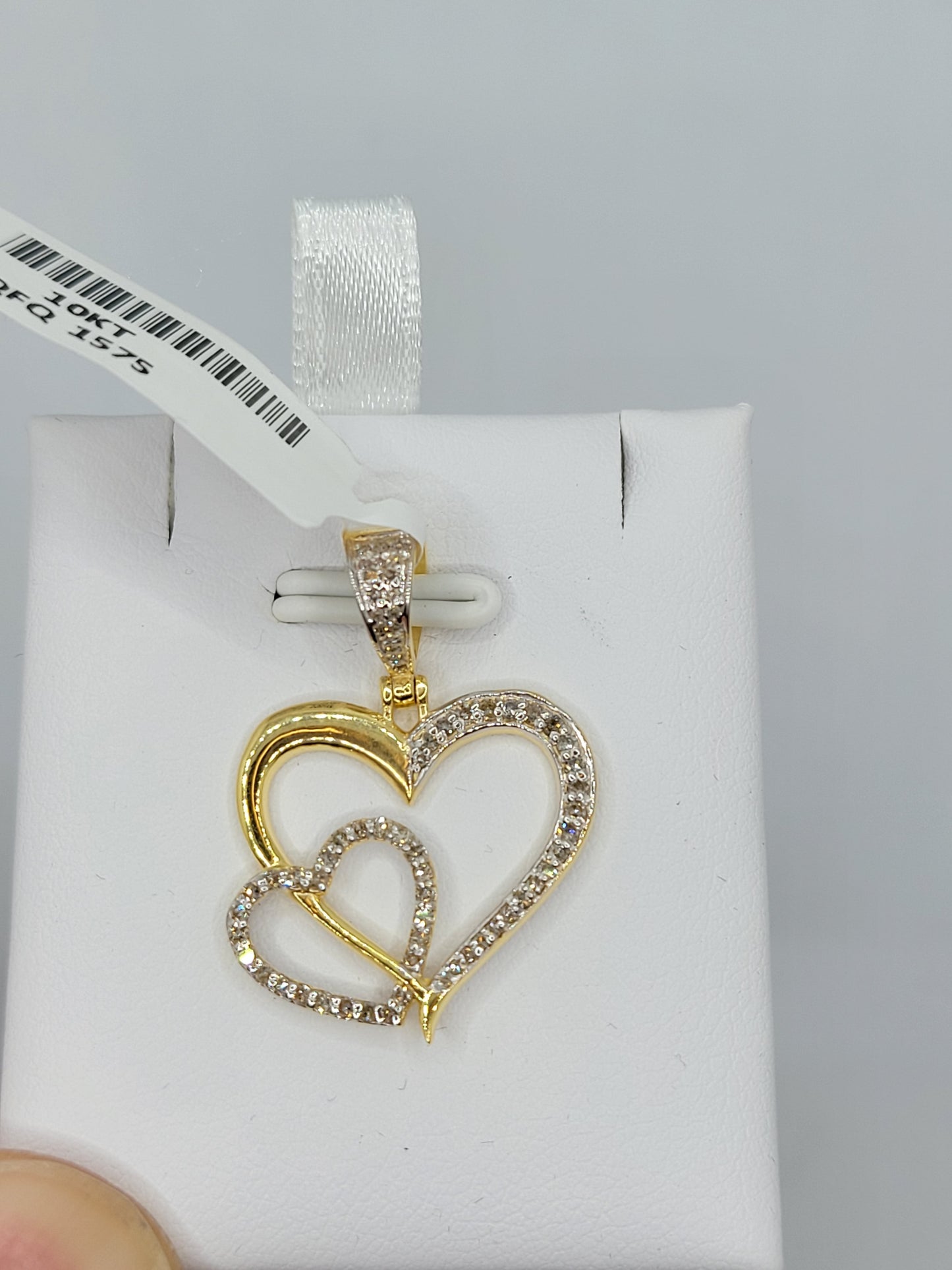 Double Heart Diamond Pendant