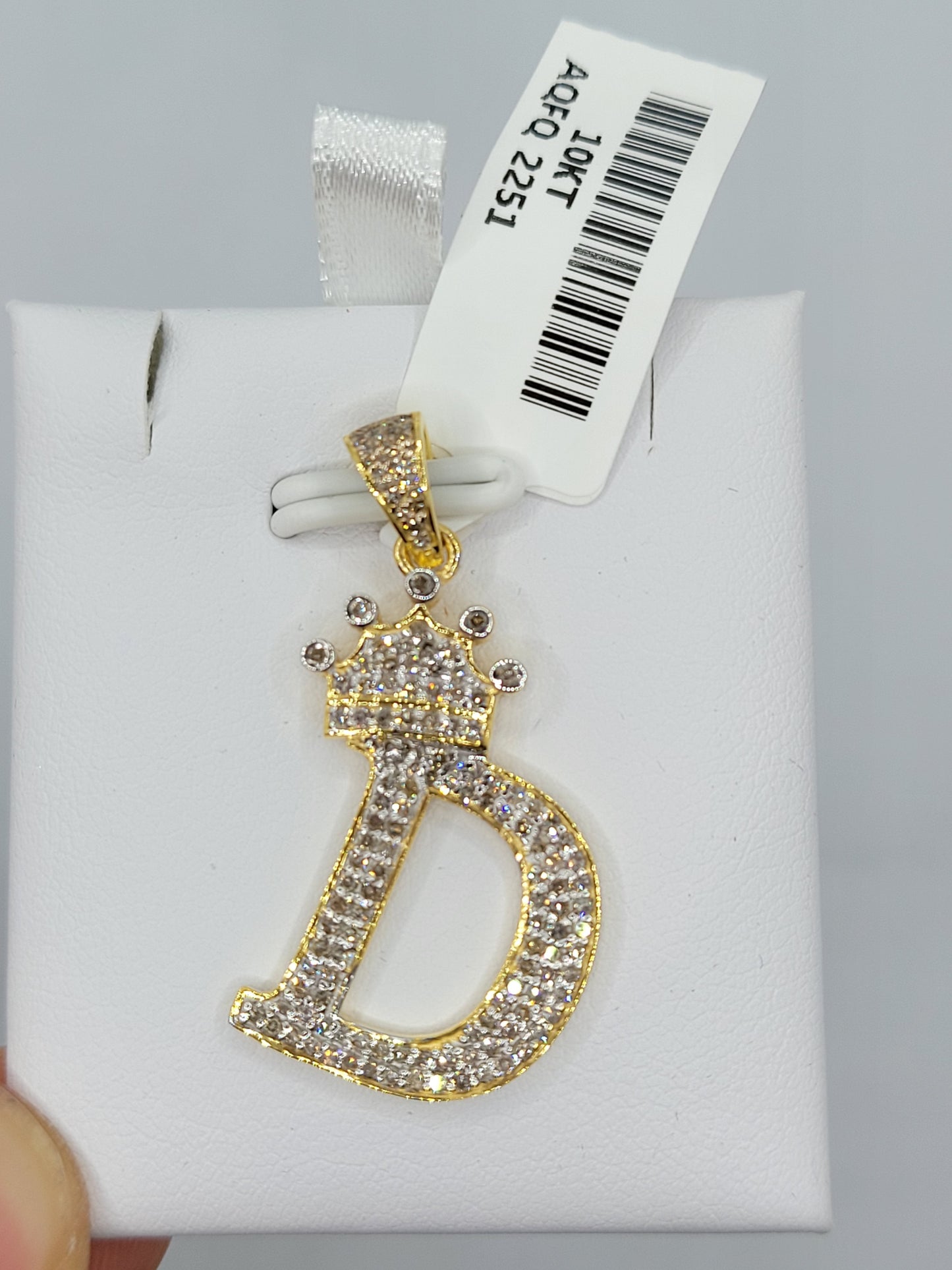 Letter D Diamond Pendant