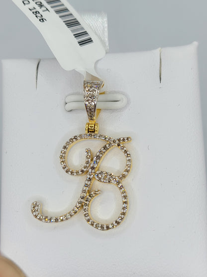 Letter B Diamond Pendant