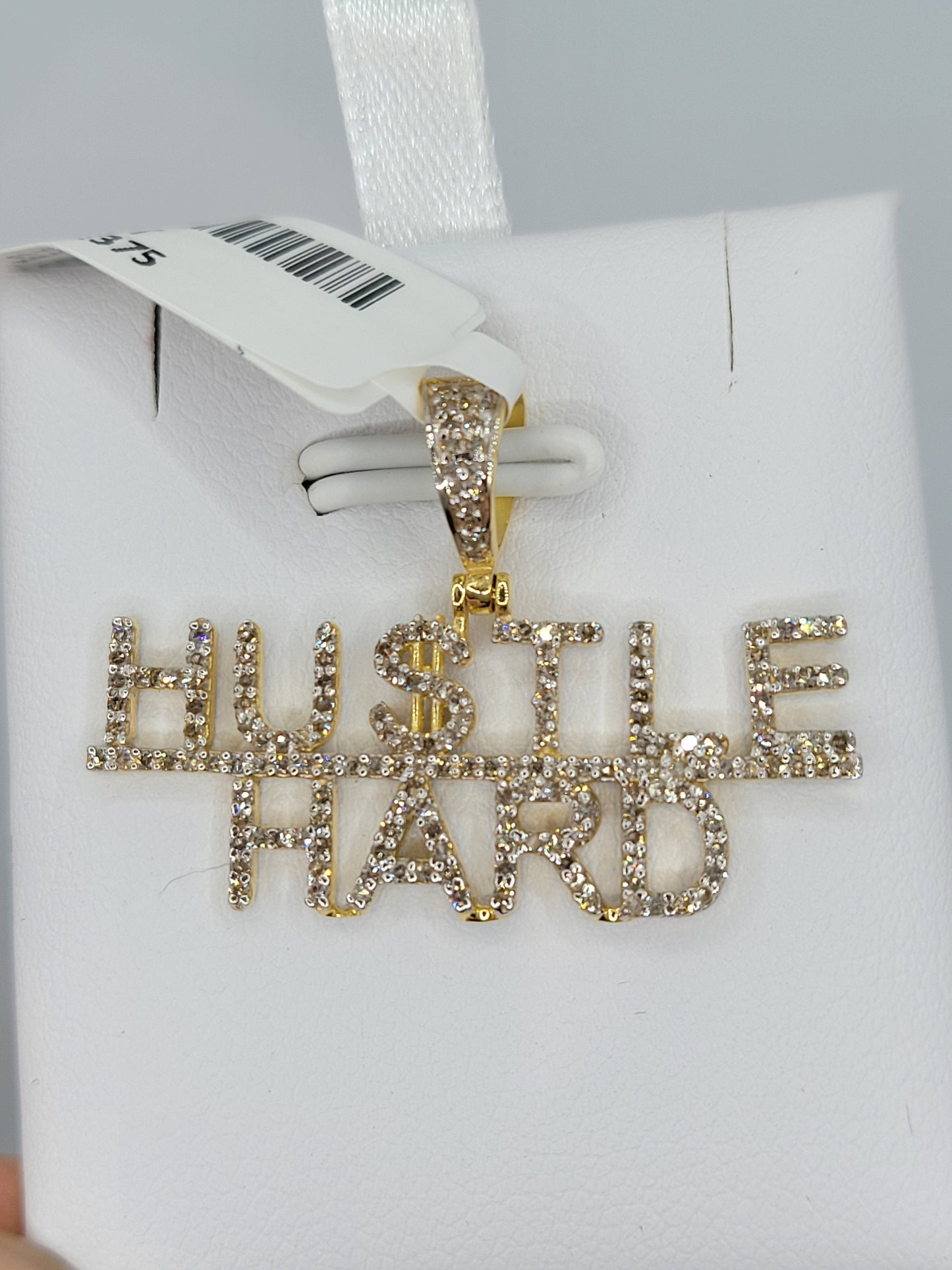 Hustle Hard Diamond Pendant