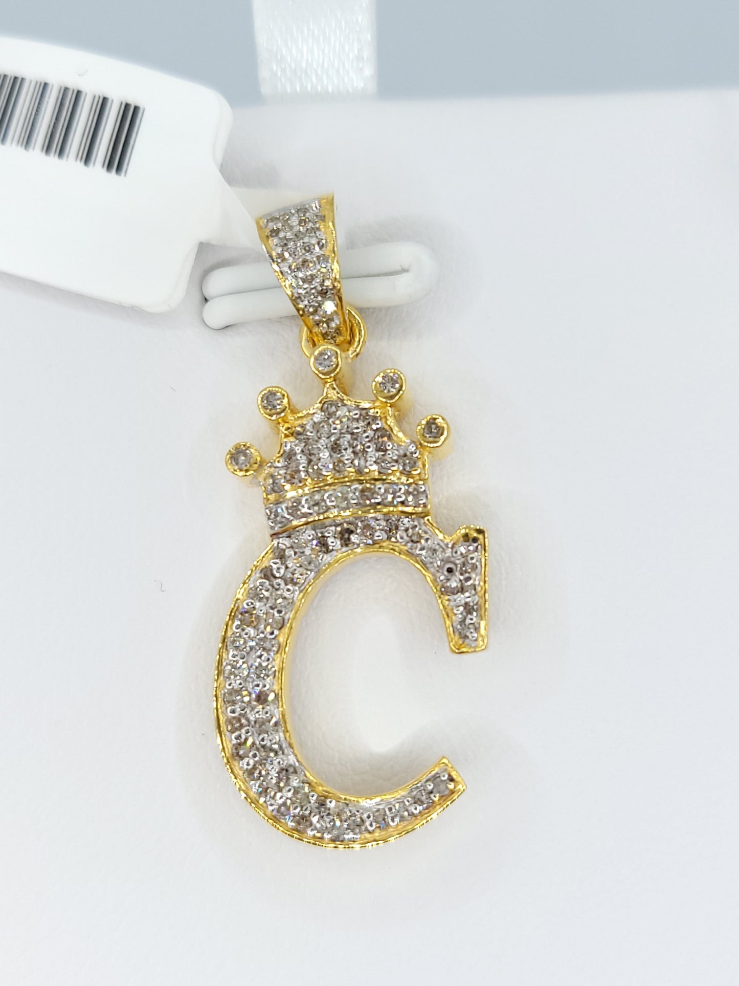 Letter C Diamond Pendant