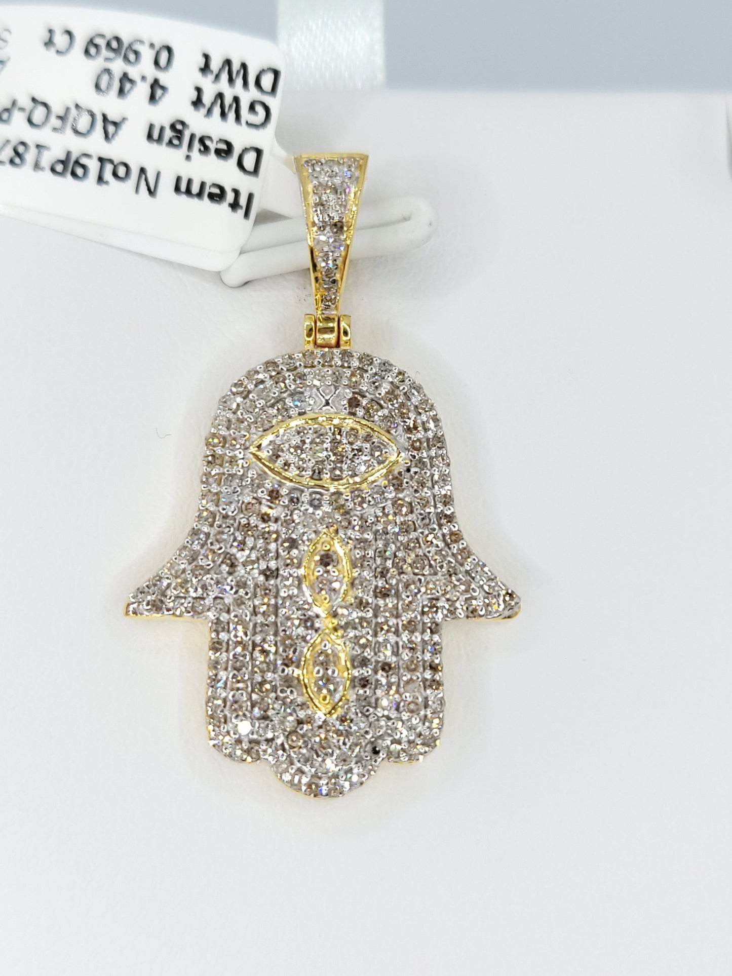 Hamza Hand Diamond Pendant