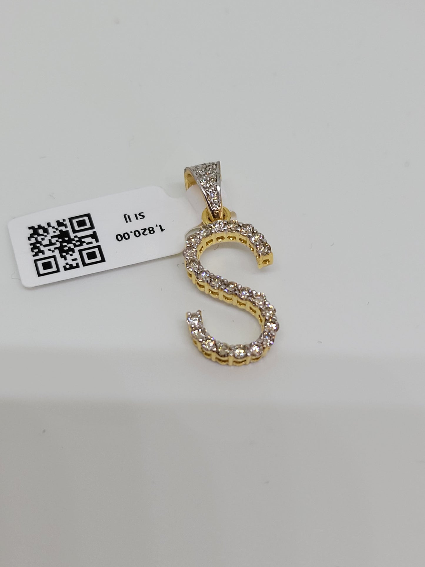 Letter S Diamond Pendant