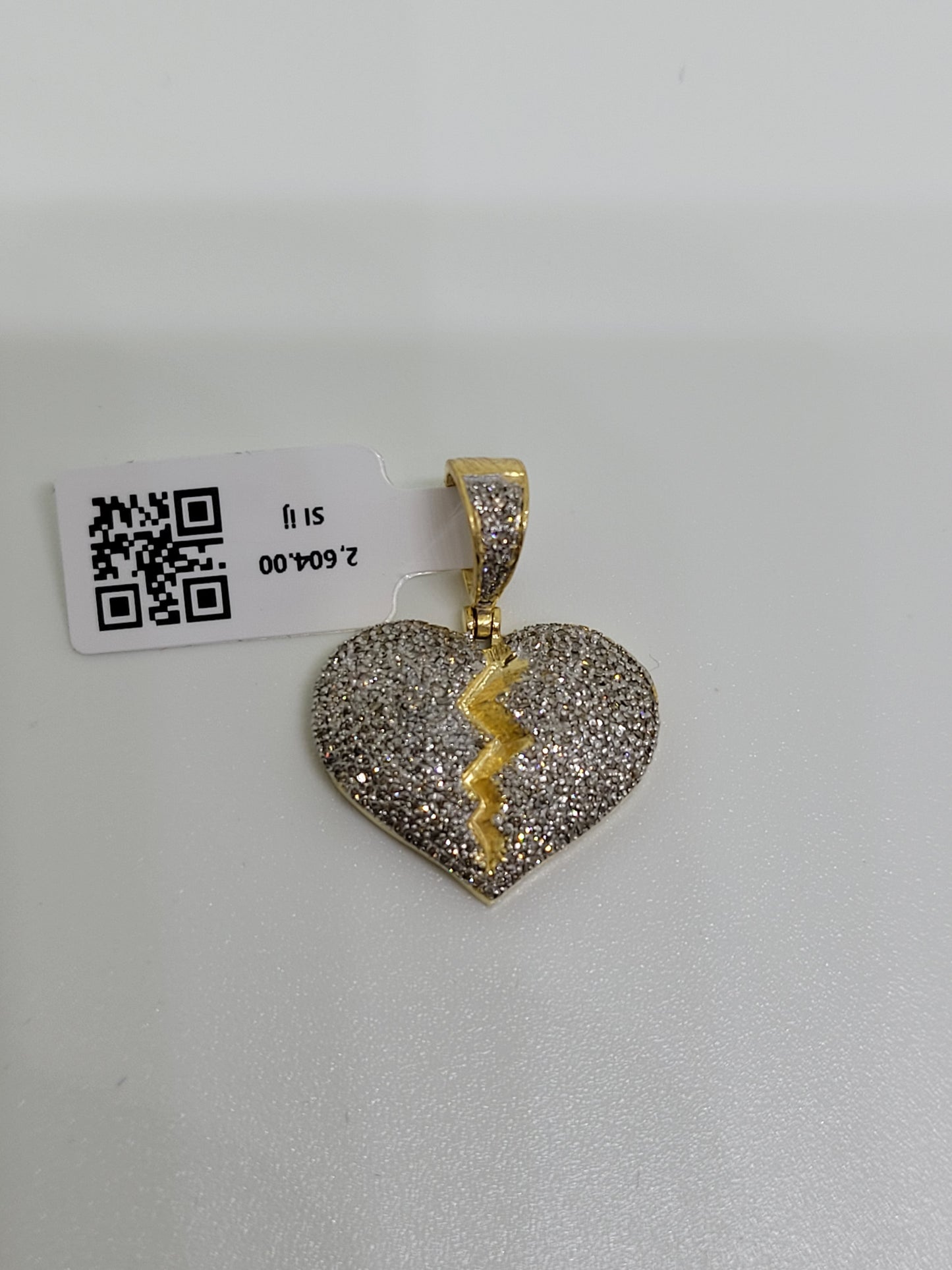 Broken Heart Diamond Pendant