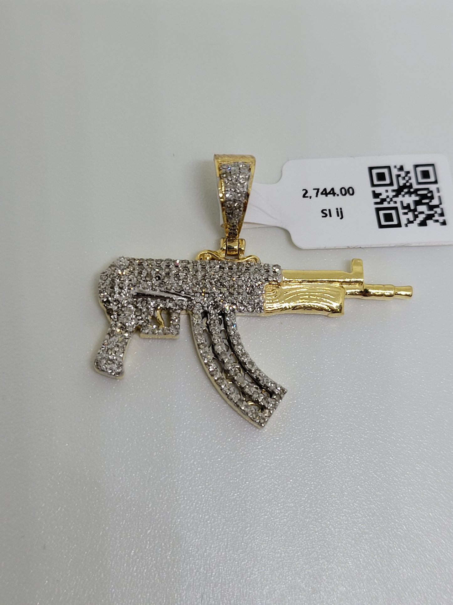 Machine Gun Diamond Pendant