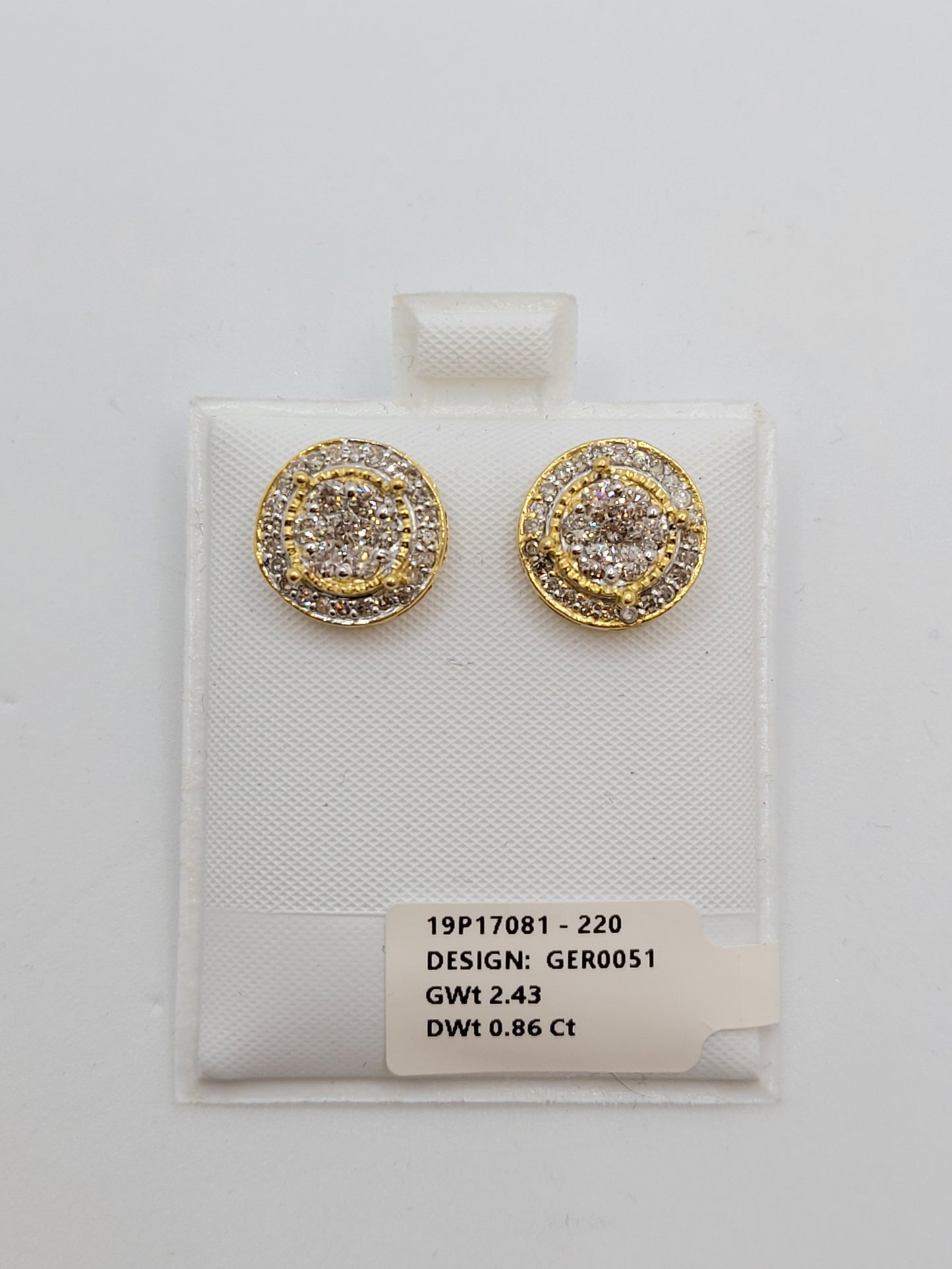 Diamond Circle Earrings