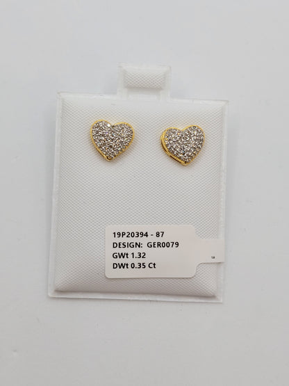 Diamond Heart Earrings
