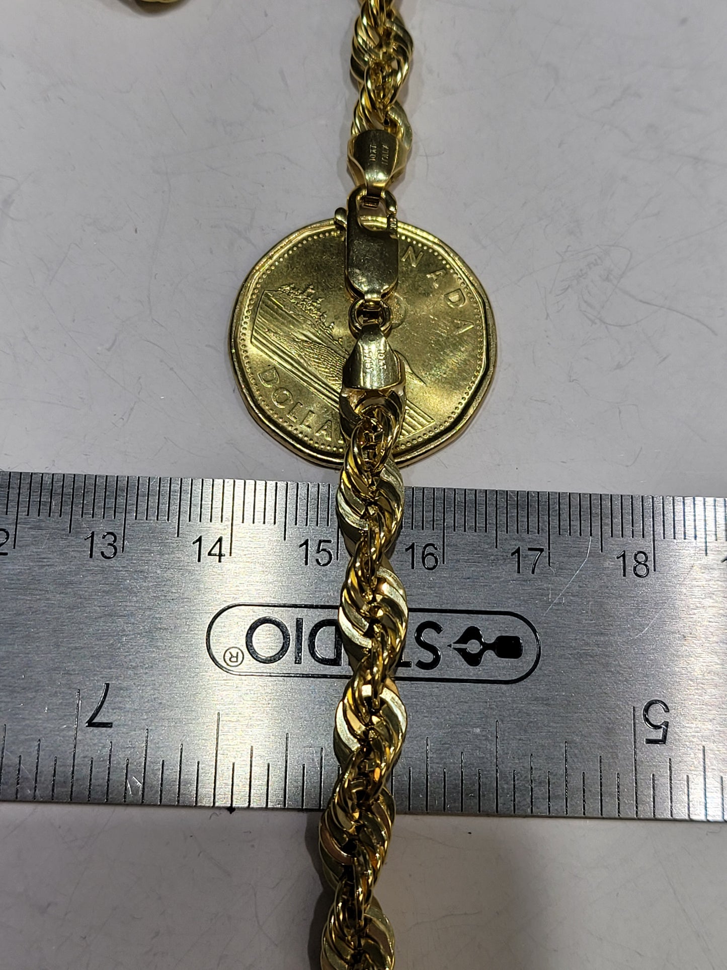 6.5 MM Diamond Cut Rope Chain 10k Gold